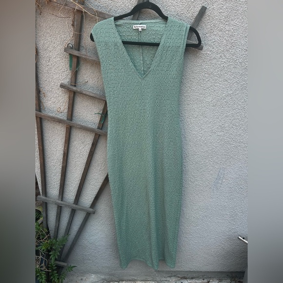 Reformation Palm Knit Dress in Teal - Picture 5 of 12
